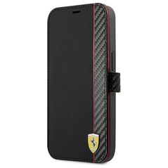 Ferrari Ferrari FESAXFLBKP13SBK iPhone 13 mini 5,4" czarny/black book On Track Carbon Stripe