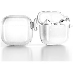 Etui brokatowe na AirPods 4 - przezroczyste