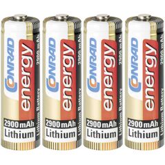 Conrad Conrad FR6, AA, λίθιο, 1,5 V, 4 stk, 2900 mAh, -20 - 60 °C 14152125 4053199922741
