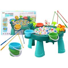 LeanToys Gra Zręcznościowa Łowienie Rybek Stoliczek Zielony