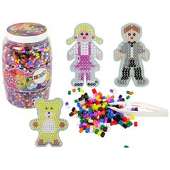 LeanToys Zestaw DIY Koraliki Do Prasowania Szablony 9000 Sztuk