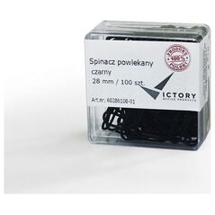 Victory Office Product VICTORY OFFICE CLIPS ΓΡΑΦΕΙΟΥ 28MM 100 ΤΕΜ. ΣΤΡΟΓΓΥΛΟ ΕΠΙΚΑΛΥΜΜΕΝΟ ΜΑΥΡΟ ΠΛΑΣΤΙΚΟ ΔΟΧΕΙΟ 7975382 5904251016696