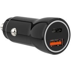 Sinox Sinox 12V dobbelt USB biloplader φορτιστής. USB A 18W + USB C 20W. Είδος 14116359 5706808050562