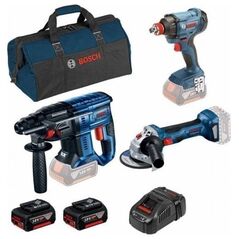 Σετ ηλεκτρικών εργαλείων Bosch BOSCH SET GBH180 + GWS180 + GDX180 +2XAKU 5.0AH + GAL1880CV 13979017 2010003972561