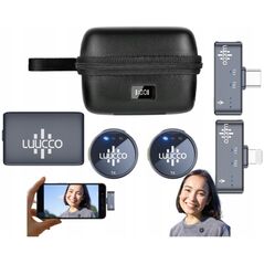 2x Mikrofon Krawatowy Bezprzewodowy 3w1 na iPhone Lightning + USB-C + 3,5mm / AirWave / Combo