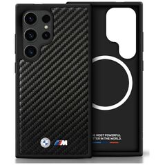 Etui BMW Leather Carbon MagSafe do        Samsung Galaxy S25 Ultra czarny