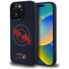 Etui Red Bull HC Silicone ORBR20 Logo     Red Lining do iPhone 15 Pro Max MagSafe granatowy