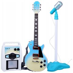 Gitara Elektryczna z Mikrofonem i Wzmacniaczem dla Dzieci Karaoke IN0171