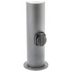 Oprawa Ogrodowa Słupek Grafit Corta-P 40Cm 25W E27 Ip44 240V + Gniazdo 3000W Os-Corp40G-30 Gtv