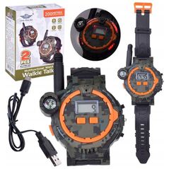 Walkie talkie 2 Zegarki wielofunkcyjne Zasięg 200m Kompas ZA5463