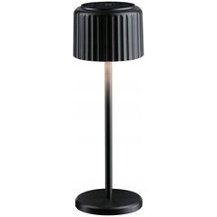 Lampa stołowa Paulmann Lampka stołowa solarna ELSE LED DIM USB-C 3,7W 250lm 2700K IP44 czarny / aluminium