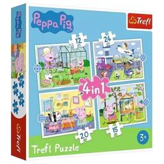Trefl Puzzle 4w1 Wspomnienie wakacji Świnka Peppa