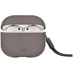 UNIQ Lyden DS - etui  ze sztucznej skóry do AirPods 4 szare - Gwarancja bezpieczeństwa. Proste raty. Bezpłatna wysyłka od 170 zł.