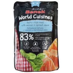 SUPER BENEK  SASZ.KOT 100g  WORLD         CUISINES ŁOSOŚ W SZPINAKOWYM SOSIE