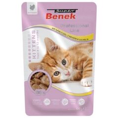 SUPER BENEK  SASZ.KOT 100g DELICIOUS      KITTEN INDYK W GALARECIE