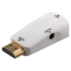 Adapter AV Goobay D-Sub (VGA) - HDMI + Jack 3.5mm biały (JAB-3383137)