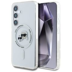 Karl Lagerfeld Case for Samsung Galaxy S25 - Karl Lagerfeld IML MagSafe (KLHMS25SHLSKCH) - Metal Karl&Choupette Head 3666339449988 έως 12 άτοκες Δόσεις