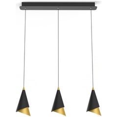 Lampa wisząca Italux Lampa wisząca czarna Italux Raalto ledowa PND-433128-2