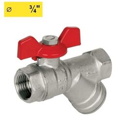 Zawór kulowy z filtrem 3/4GW-GW motylek SENA VA30
