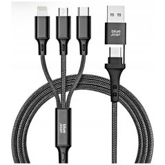 Blue Star BLUE STAR kabel 4w1 Typ C / USB A do Micro USB / Lightning / Typ C 2,4A 12W Cafule C172 1,2 m czarny