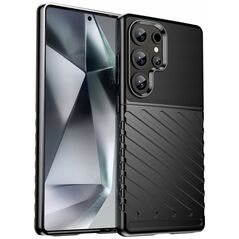Thunder Case etui do Samsung Galaxy S25 Ultra silikonowy pancerny pokrowiec - czarne