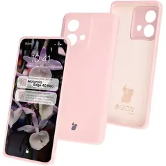 Bizon Soft Case Motorola Edge 40 Neo powder pink
