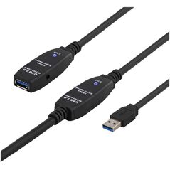 Καλώδιο USB Deltaco Kabelis DELTACO USB 3.0, 15.0m, juodas / USB3-1008 13360041 7340004675815
