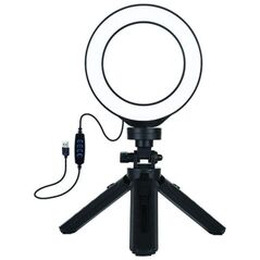 Δαχτυλίδι φωτιστικό Puluz LED žiedinė lempa 12cm, su trikoju stovu iki 14,5cm, USB 13360241 9990000940400