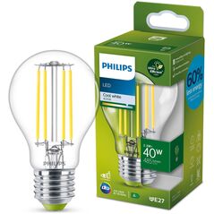 Signify Philips Classic LED-A-Label Lampe 40W E27 Kaltweiß klar 1er P