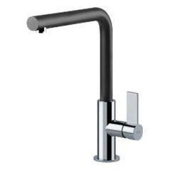 Franke Plautuvės maišytuvas Franke BAT Neptune-Evo βρύση κουζίνας, be ištraukiamo dušelio, chrome/juoda 13440728 7612981602987