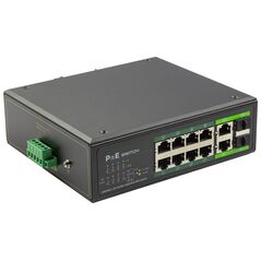 Switch Extra Digital Industrinis PoE šakotuvas 100Mbps 8portų+2G uplink RJ45 arba SFP portai, -40 °C, IEEE802.3af/at 13865260 9990000000000