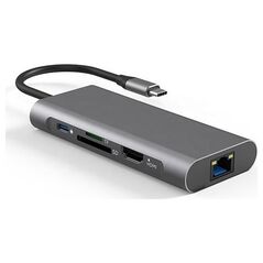 Extra Digital Adapteris USB Type-C USB adapter - 2 x USB 3.0, 1x USB 2.0, 1x Type C (PD), HDMI, SD, RJ45 14071890 9990000913497