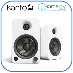 KANTO AUDIO 4" DRIVER - POWERED SPEAKERS WITH BLUETOOTH® AND PHONO PREAMP - MATTE WHITE (INCL. TYPE F & G POWER CORDS)