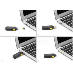 DeLOCK 22031 bloker portów Blokada portu + klucz USB Typu-A Czarny, Żółty 1 szt.