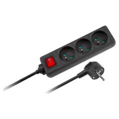 Listwa zasilająca Rebel 3 gniazda 5 m czarna (URZ3197-5B)
