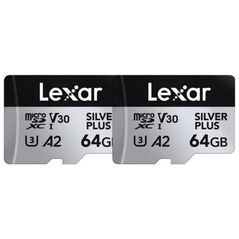 Karta Lexar Lexar microSDXC Professional SILVER Plus UHS-I/U3/A2/4K R205/W100 (V30) 64GB - 2pack