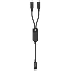 2w1 Kabel przewód podwójny USB-C - 2x USB-C 100W 480Mb/s - czarny 2w1 Kabel przewód podwójny USB-C - 2x USB-C 100W 480Mb/s - czarny