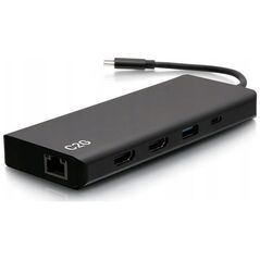 HUB USB C2G C2G USB C Docking Station - Dual Monitor Docking Station with 4K HDMI, USB, Ethernet, and AUX - Power Delivery up to 60W - Dockingstation - USB-C / Thunderbolt 3 - 2 x HDMI - GigE - TAA-konform