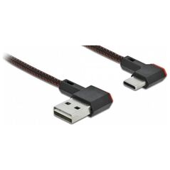 Kabel USB Delock KABEL USB-C(M)->USB-A(M) 2.0 0.2M KĄTOWY PRAWO CZARNY DELOCK