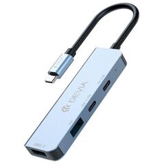 Hub USB C Devia EC700 4 σε 1 PD 100W Leopard Γκρι 6938595386244 6938595386244 έως και 12 άτοκες δόσεις