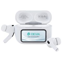 True Wireless Ακουστικά Bluetooth Devia ANC EM062 Pro2 με Οθόνη Λευκό 6942297124219 6942297124219 έως και 12 άτοκες δόσεις