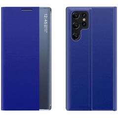 New Sleep Case etui do Samsung Galaxy S24 FE pokrowiec z klapką i podstawką - niebieskie