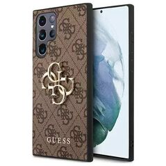 Guess Etui Guess GUHCS23L4GMGBR do Samsung Galaxy S23 Ultra S918 brązowy/brown hardcase 4G Big Metal Logo