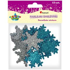 Titanum Dodatek dekoracyjny Craft-fun pianka kształty naklejki śnieżynki (YFXS104)