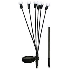 Saska Garden LAMPA SOLARNA TAŃCZĄCE NA WIETRZE KULECZKI BIAŁE 6 LED 72CM