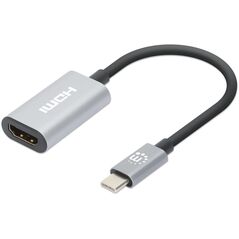 Adapter USB Manhattan Manhattan 153973 adapter kablowy 0,11 m USB Type-C HDMI Szary
