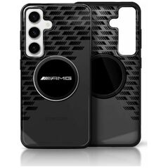 AMG Transparent Rhombs MagSafe Case for Samsung Galaxy S25 Black