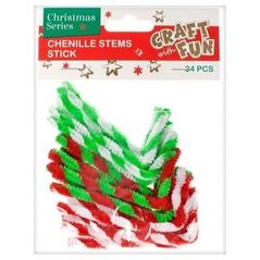 Craft with Fun Ozdoba dekoracyjna druciki powlekane laska 24el