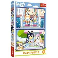 PUZZLE 2x24 Zabawna Bluey 34446