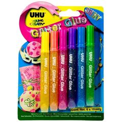 UHU Klej brokatowy Creative Glitter 6 kolorów UHU